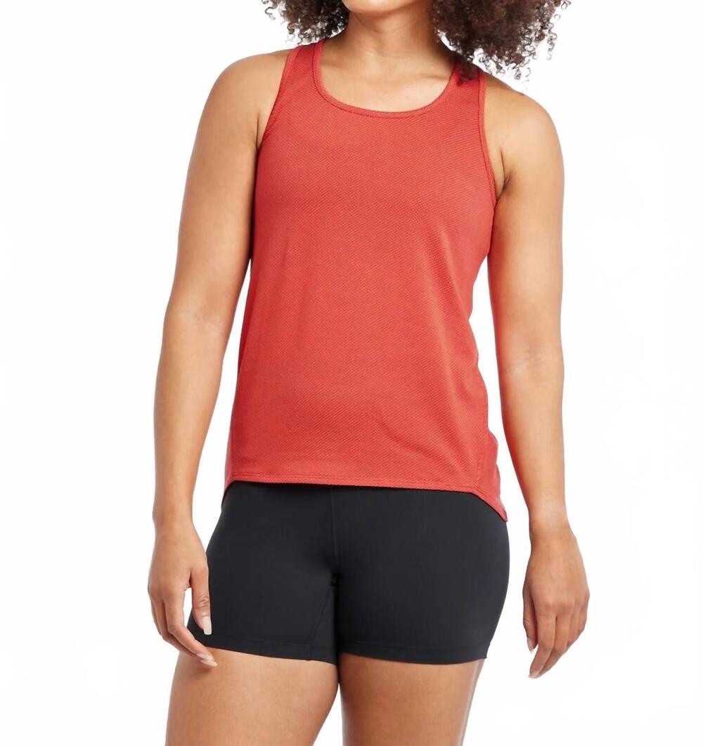 NEW OISELLE flyout racerback tank in cardinal